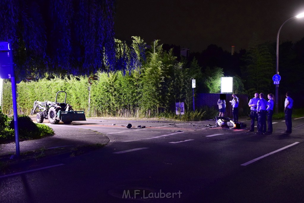 VU Krad Klein Traktor Koeln Hahnwald Bonner Landstr Unter den Birken P095.JPG - Miklos Laubert